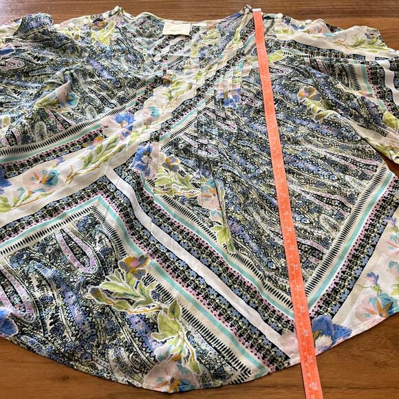 Maeve Top Size 0 Medium Floral Flutter Sleeve Maya - Picture 9 of 10